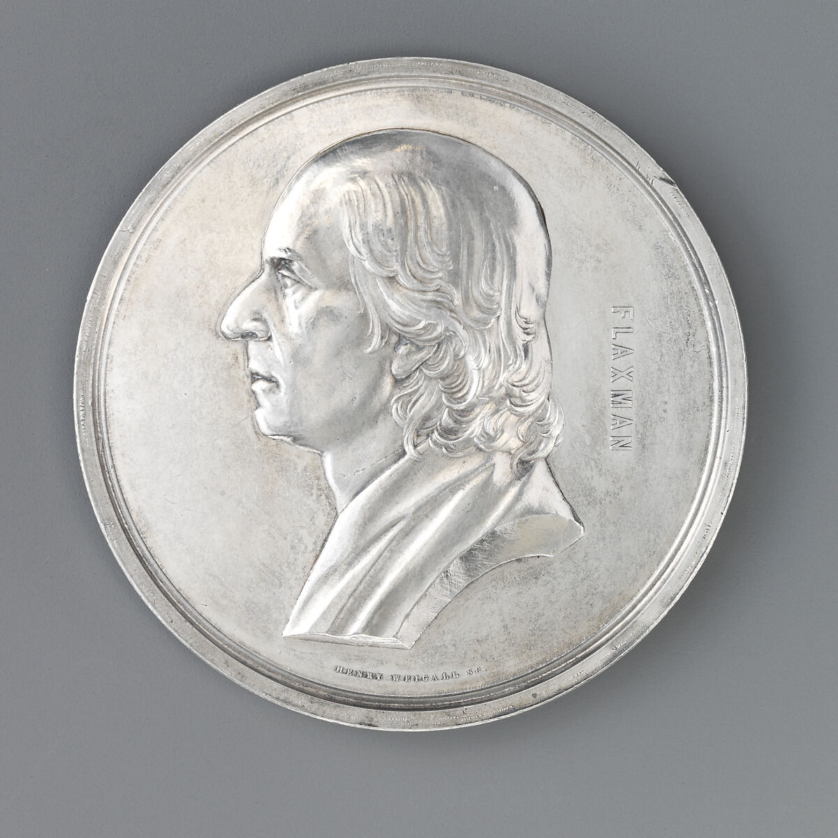 John Flaxman (1755–1826), Medalist: Henry Weigall (British, ca. 1800–1883), Silver, British 