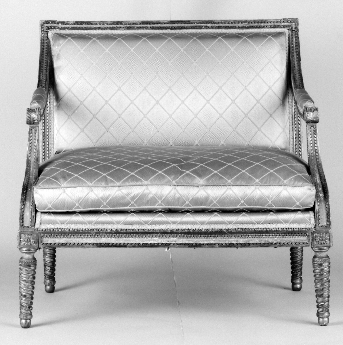 Small settee (marquise), Sulpice Brizard (ca. 1735–after 1798, master 1762), Carved and gilded beechwood, French, Paris
