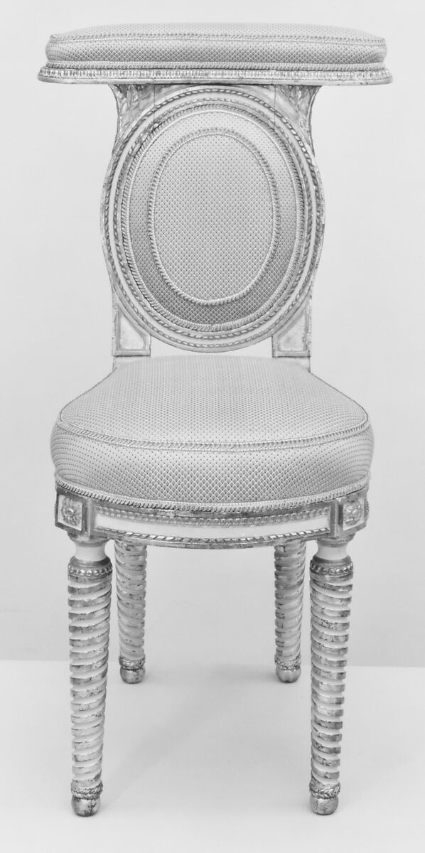 Side chair (voyeuse), Attributed to Sulpice Brizard (ca. 1735–after 1798, master 1762), Carved and gilded beechwood, French, Paris 