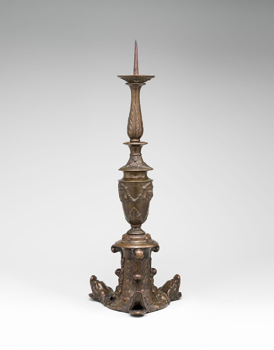 Pair of candlesticks, Bronze, Italian, Venice