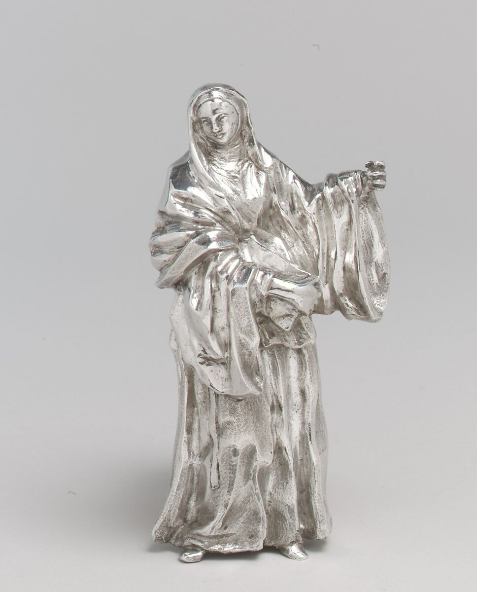 The Blessed Catherine, After an original by Giacomo Serpotta (1656–1732), Silver, Italian, Palermo 