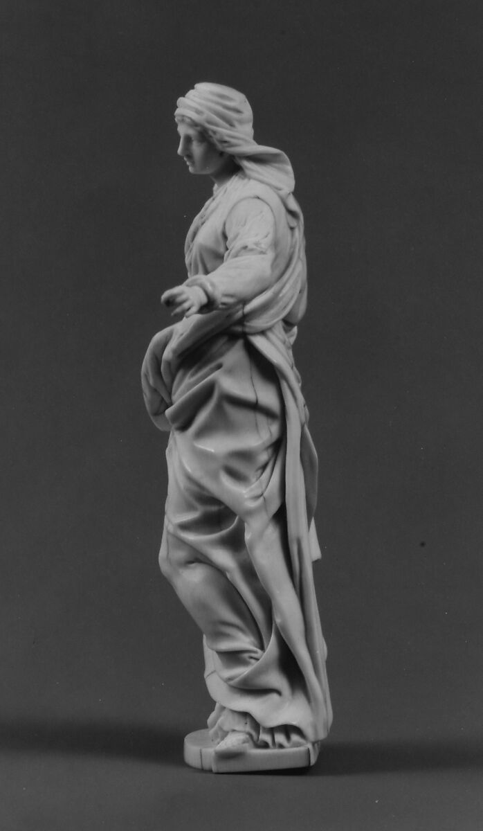 Madonna and Child, After a composition by Alessandro Algardi (Italian, Bologna 1598–1654 Rome), Ivory, probably French