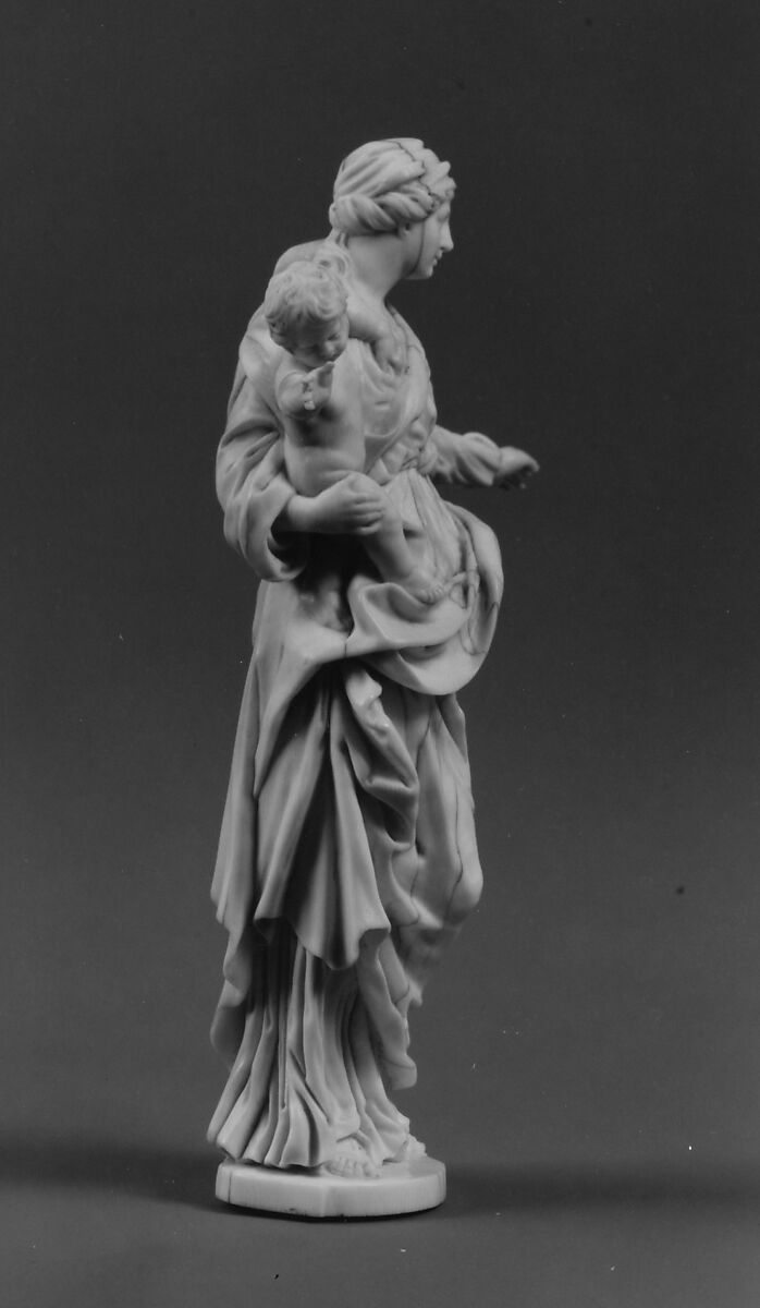 Madonna and Child, After a composition by Alessandro Algardi (Italian, Bologna 1598–1654 Rome), Ivory, probably French