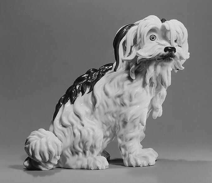 Bolognese Terrier, Popov Manufactory (1811–75), Hard-paste porcelain, Russian, Gorbunovo 