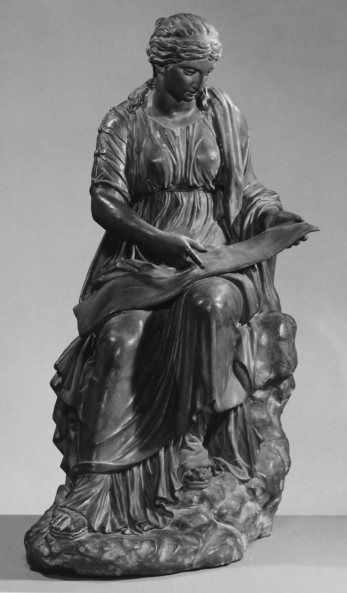 The Muse of History, Johann Heinrich von Dannecker (German, Stuttgart 1758–1841 Stuttgart), Terracotta, German, Stuttgart 