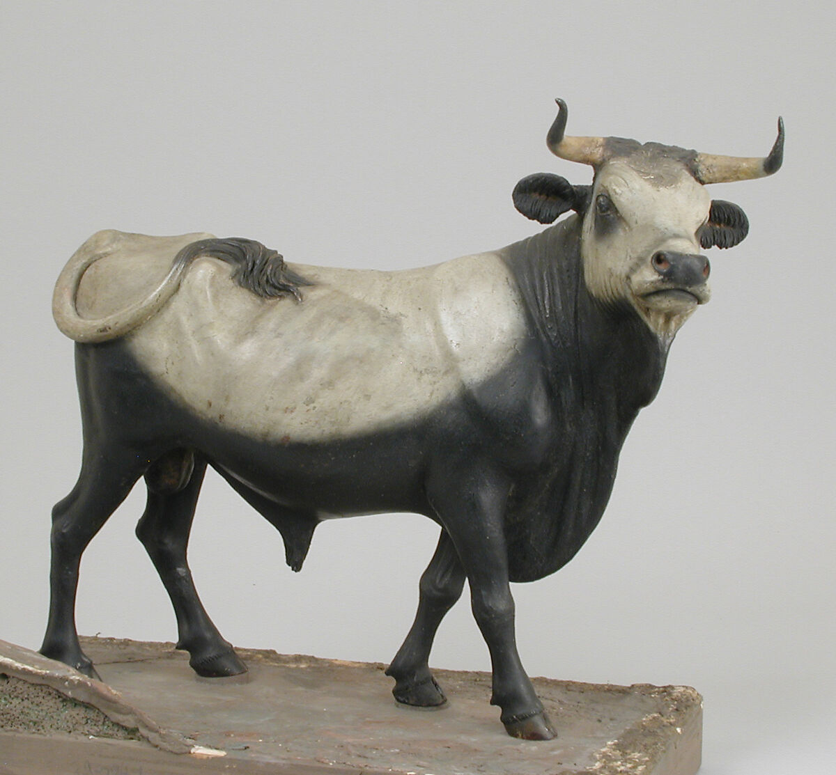 Bull, Polychromed terracotta, Italian, Naples