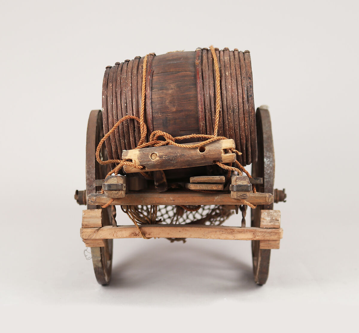 Cart and barrels, Wood, iron, string, Italian, Naples
