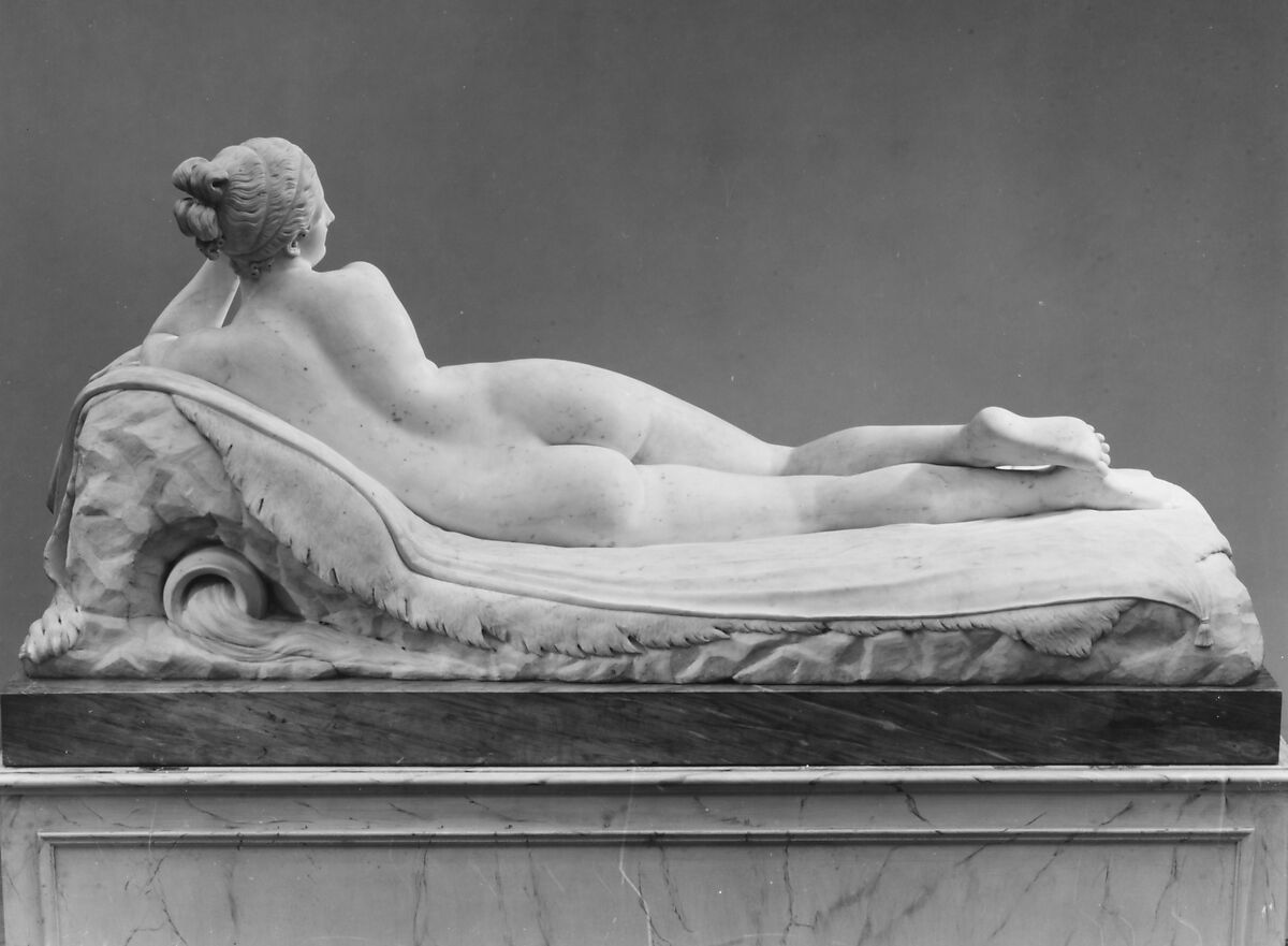Reclining Naiad, Antonio Canova (Italian, Possagno 1757–1822 Venice)  , and his studio, Carrara marble, Italian, Rome