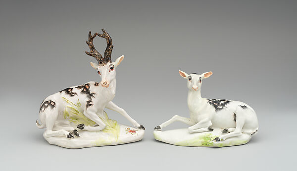 Recumbent deer, Pottery, British