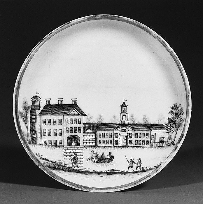 Cup and saucer, Hard-paste porcelain, Chinese, for Dutch market