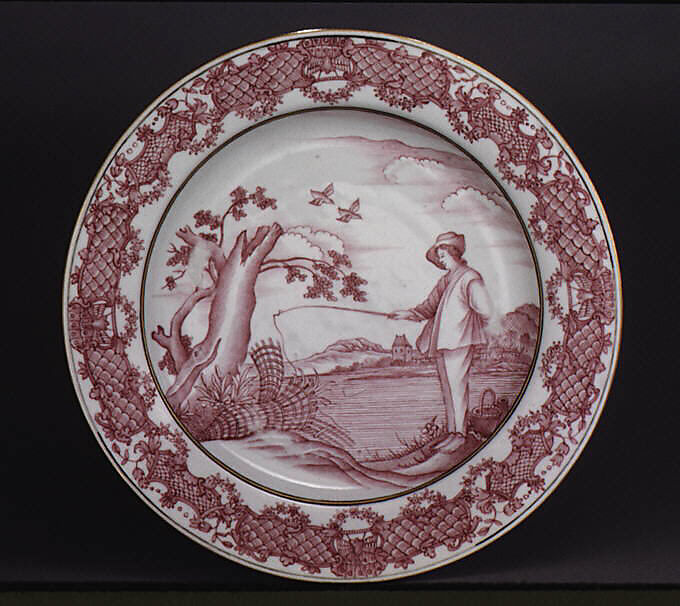 Plate, After a design by Abraham Bloemaert (Netherlandish, Gorinchem 1566–1651 Utrecht), Hard-paste porcelain, Chinese, for European market 