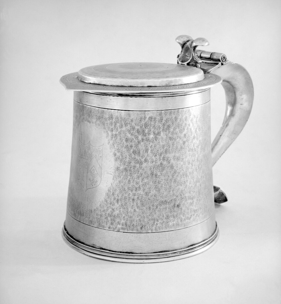 Tankard, Probably by Henry Greenway (active 1648–65), Silver, British, London