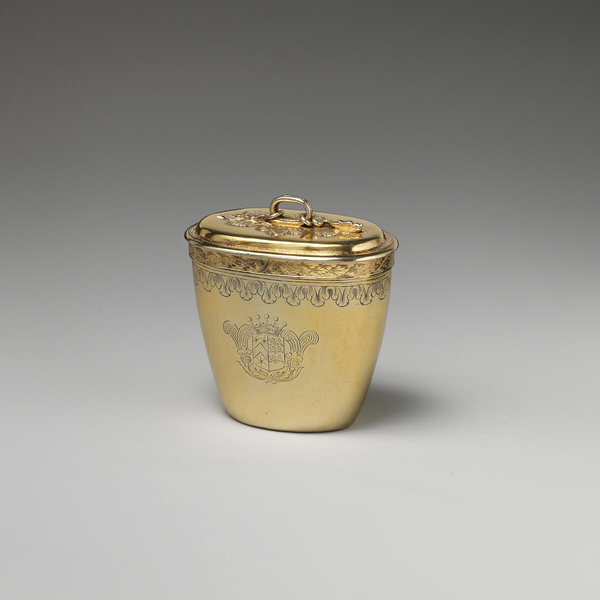 Canteen cup with cover, Silver gilt, British 