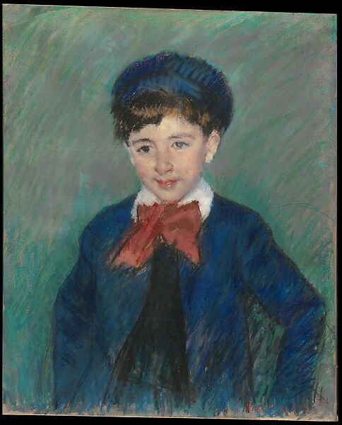 Portrait of Charles Dikran Kelekian, Age Eight, Mary Cassatt (American, Pittsburgh, Pennsylvania 1844–1926 Le Mesnil-Théribus, Oise), pastel, American 