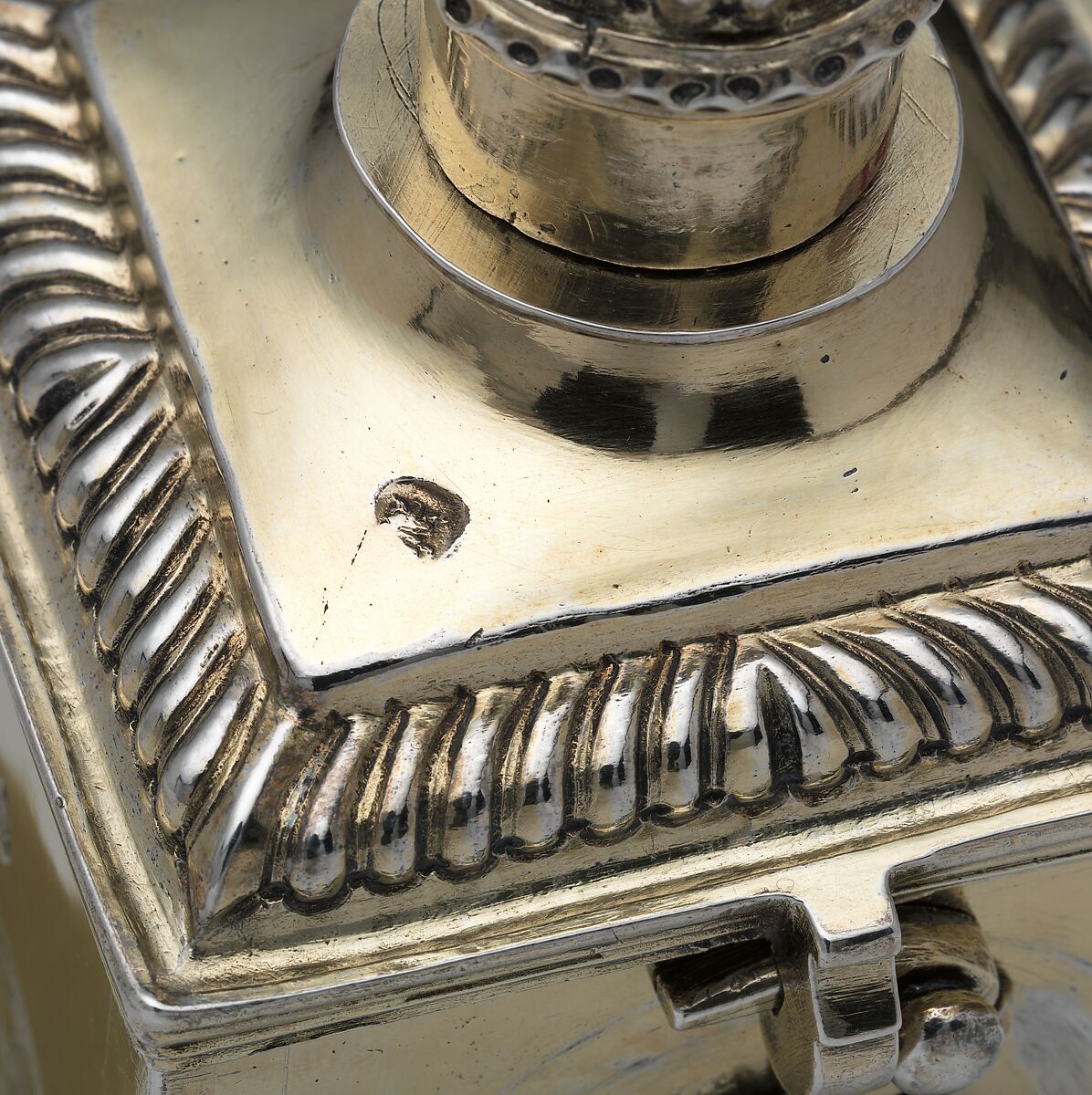 Pair of perfume bottles, John Bodington (British, active 1688–1727), Silver gilt, glass inside, British, London