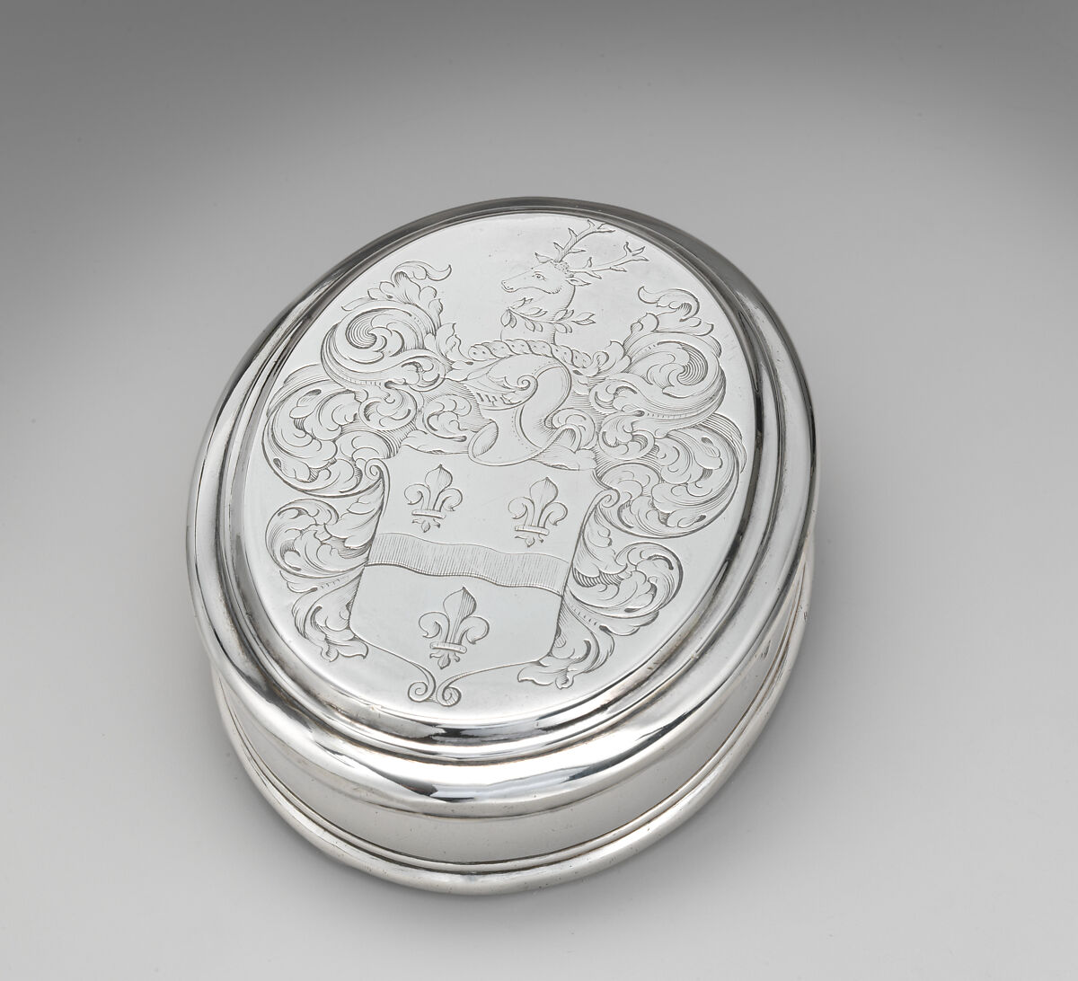 Tobacco box, Nathaniel Lock (active 1687–1715, died 1749), Silver, British, London 