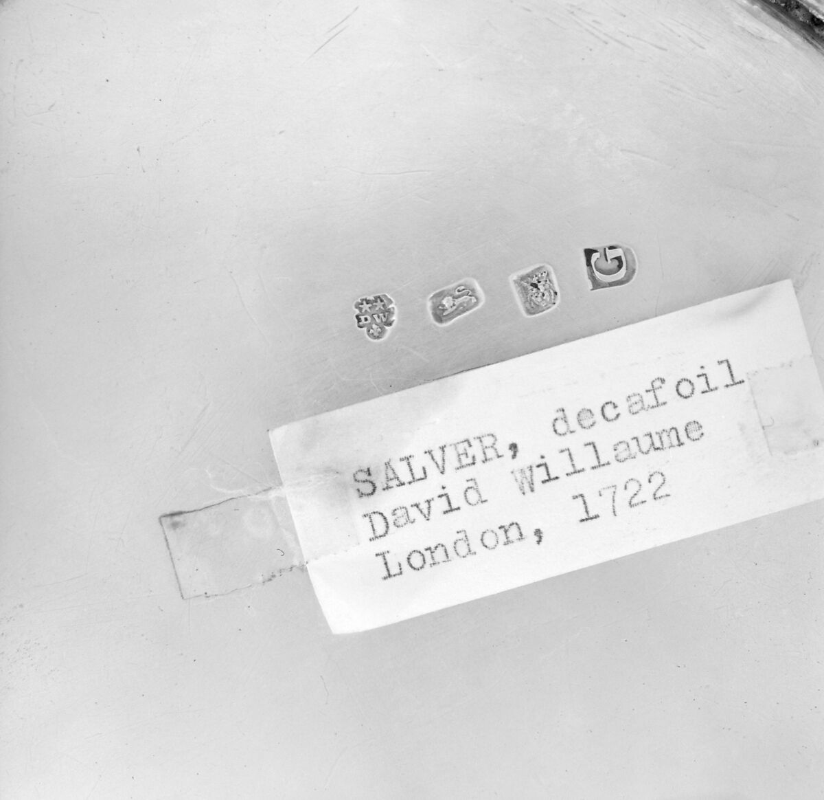 Decafoil salver, David Willaume I (British, 1658–1741), Silver, British, London