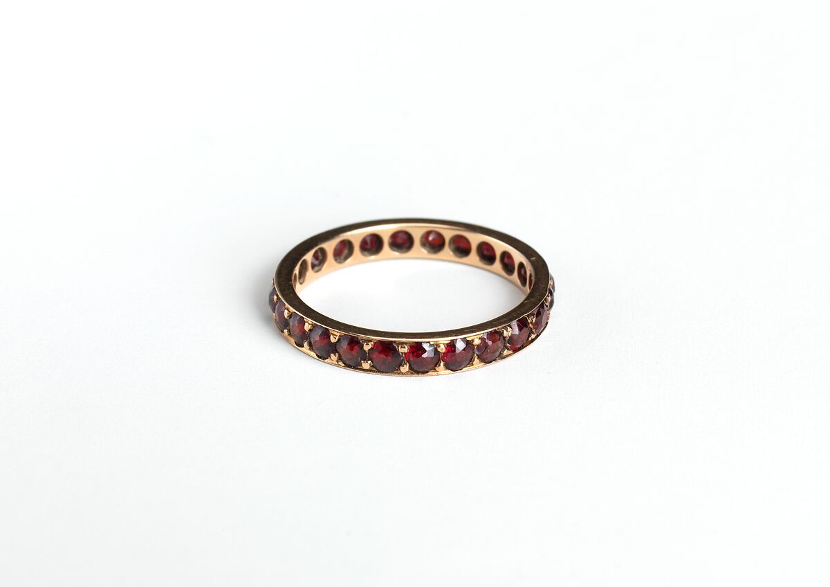 Ring, gold, garnets, American 