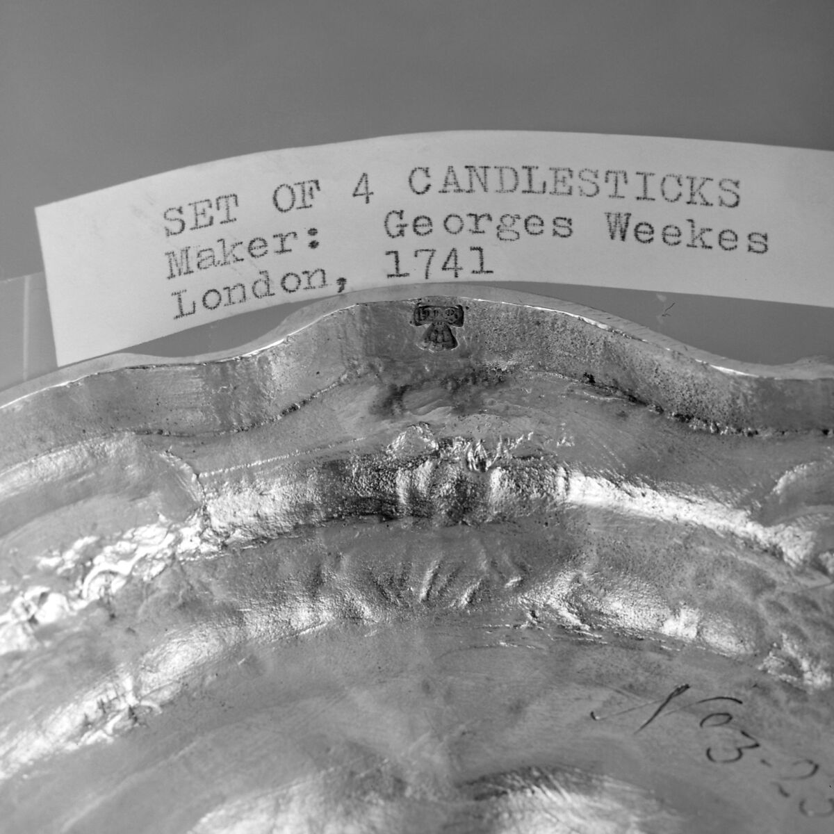 Set of four candlesticks, George Wickes (British, Bury St Edmunds, Suffolk 1698–1761 Thurston, Suffolk), Silver, British, London