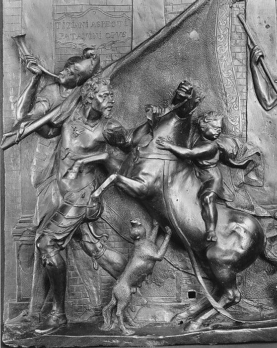 Saint Daniel of Padua dragged by a horse before the Roman governor of Padua, Francesco Bertos (Italian, 1678–1741), Bronze, Italian, Padua