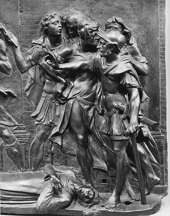 Saint Daniel of Padua dragged by a horse before the Roman governor of Padua, Francesco Bertos (Italian, 1678–1741), Bronze, Italian, Padua
