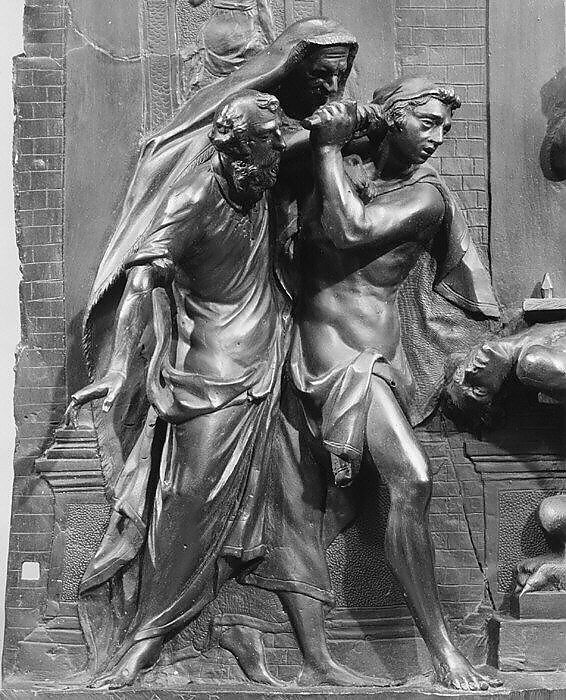 Saint Daniel of Padua Nailed between Two Planks of Wood, Francesco Bertos (Italian, 1678–1741), Bronze, Italian, Padua