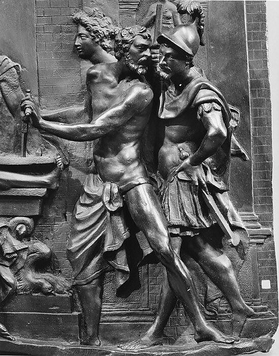 Saint Daniel of Padua Nailed between Two Planks of Wood, Francesco Bertos (Italian, 1678–1741), Bronze, Italian, Padua