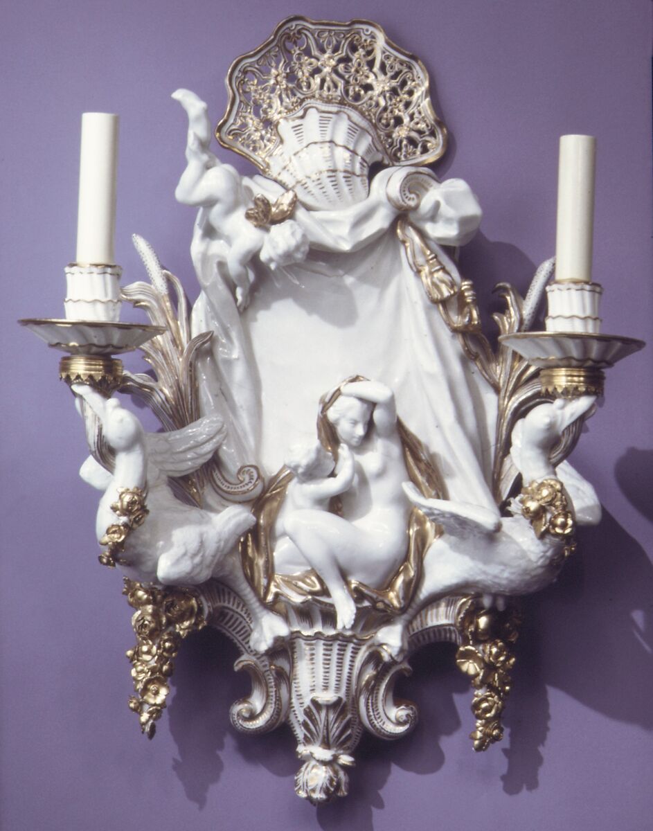 Sconce (one of a pair), Meissen Manufactory (German, 1710–present), Hard-paste porcelain, German, Meissen 