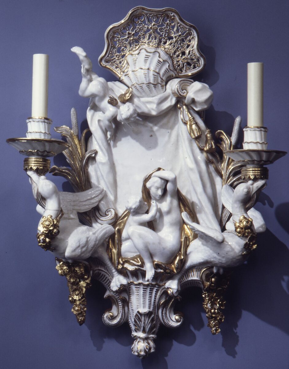 Sconce (one of a pair), Meissen Manufactory (German, 1710–present), Hard-paste porcelain, German, Meissen 