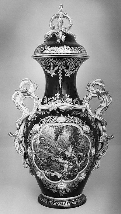 Vase (one of a pair), Chelsea Porcelain Manufactory (British, 1744–1784), Soft-paste porcelain decorated in polychrome enamels, gold, British, Chelsea