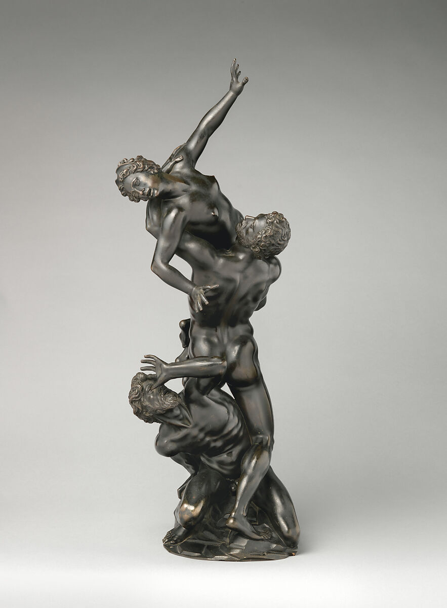 Abduction of a Sabine, After a model by Giambologna (Netherlandish, Douai 1529–1608 Florence), Bronze, Italian, possibly Florence