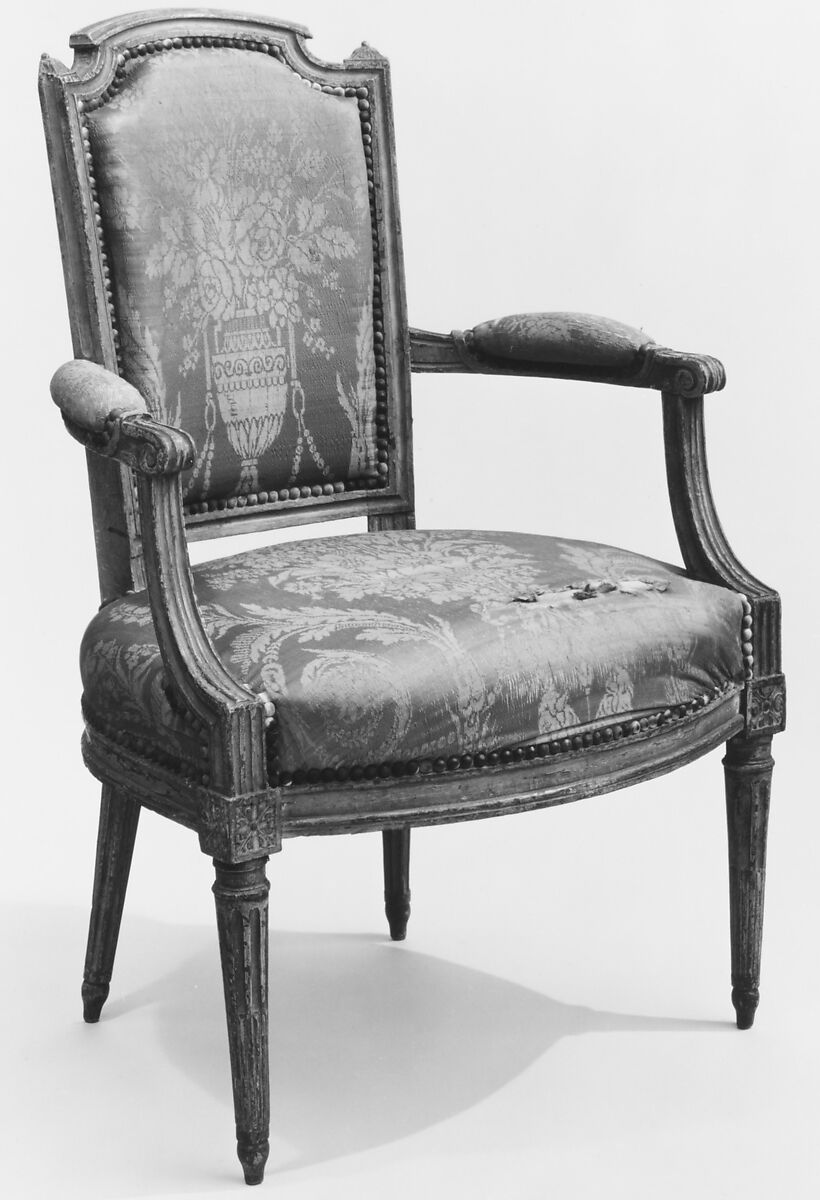 Pair of armchairs, Nicolas Delaporte, Wood, painted, French