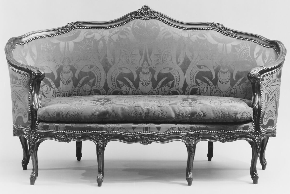 Settee (canapé en corbeille), Carved walnut, Italian, Genoa 