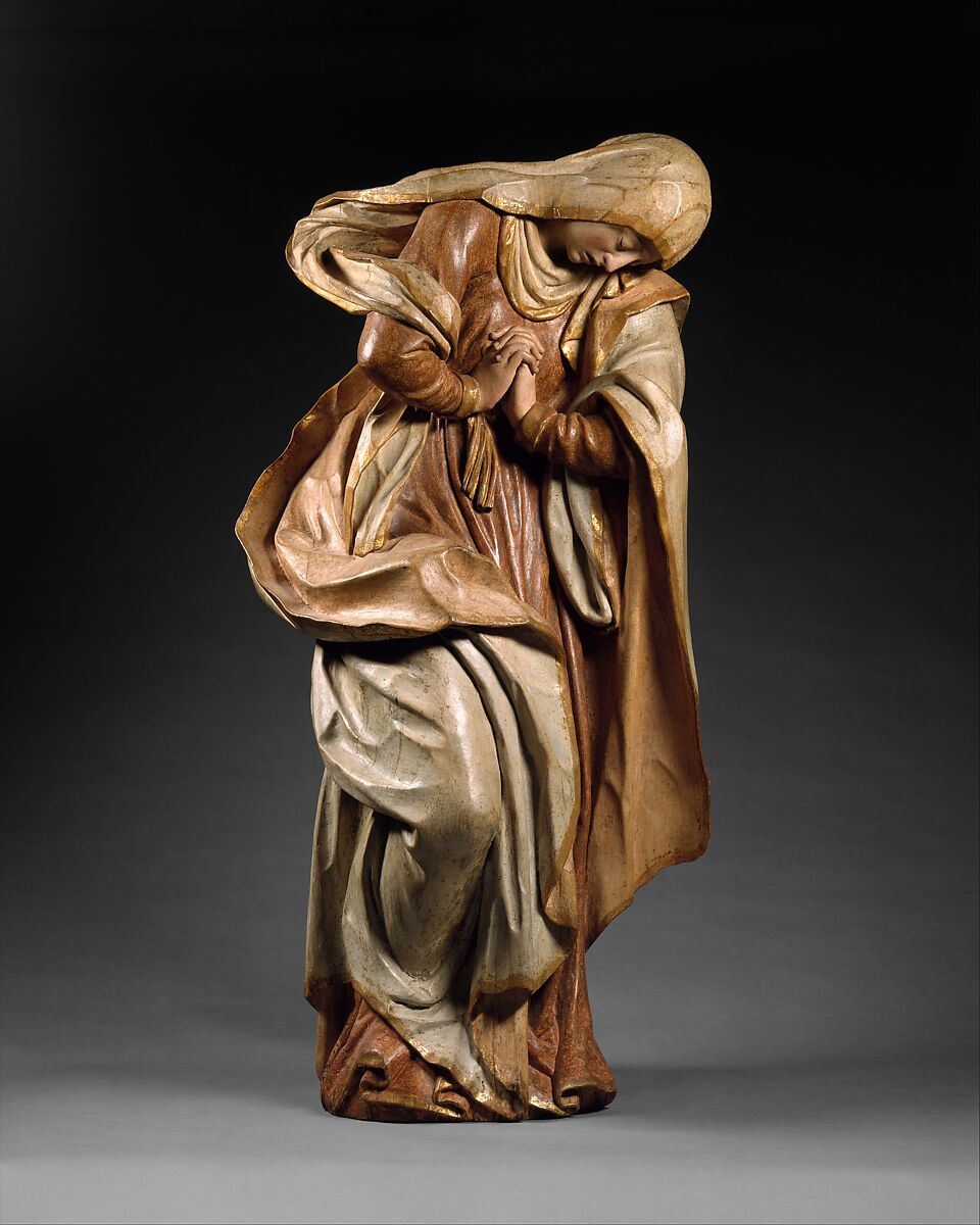 The Mourning Virgin, Lindenwood, polychromed and gilded, German