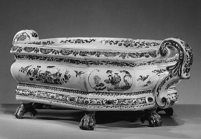 Wine cistern, De Metaale Pot Factory (Dutch, 1670–1771/75), Tin-glazed earthenware, Dutch, Delft