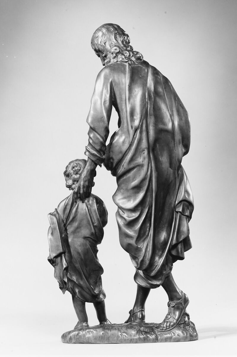 Saint Joseph and the Christ Child, Attributed to Nicolaas van der Veken (Flemish, Mechelen 1637–1709 Mechelen), Boxwood, Flemish, Malines (Mechelen)