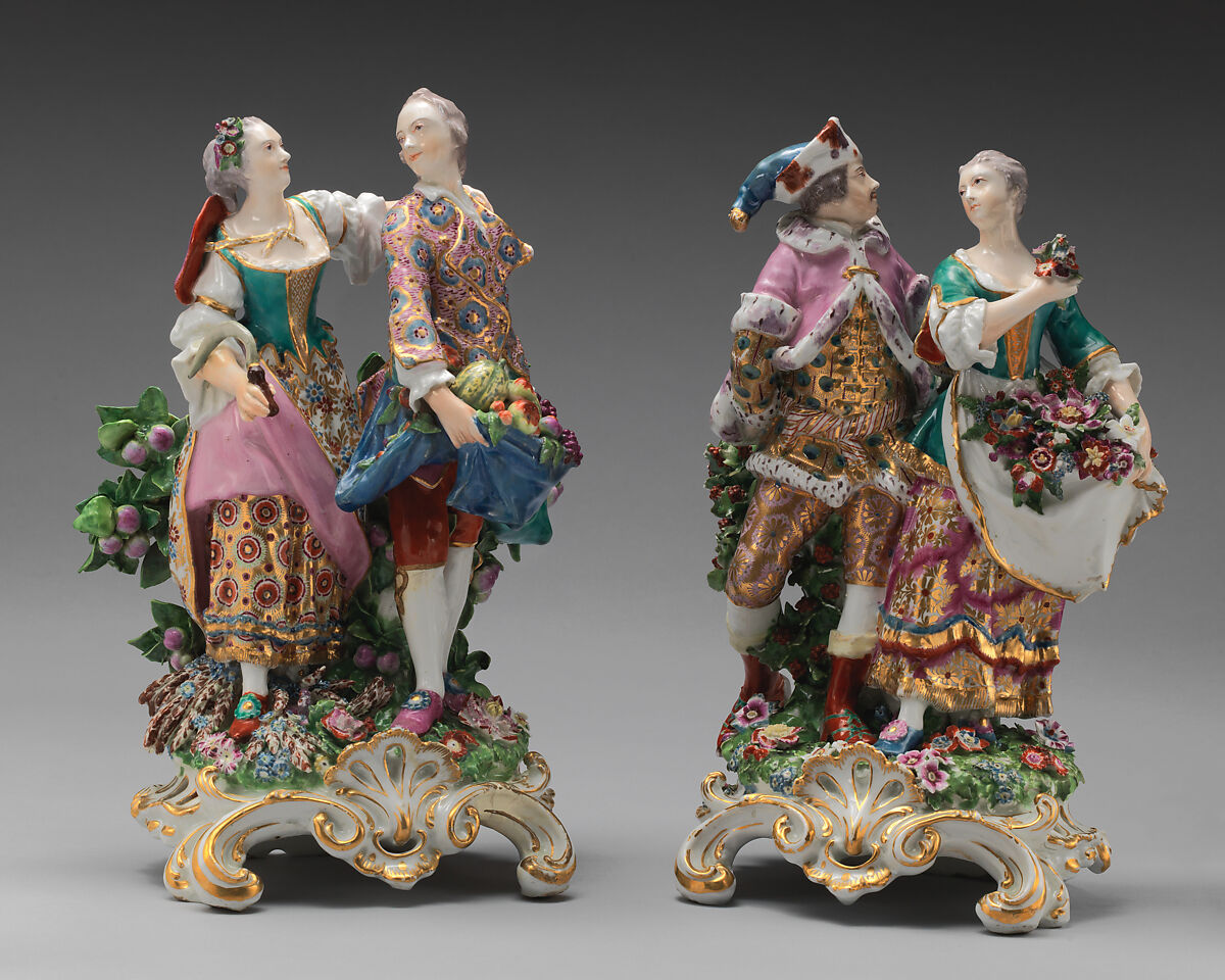 Summer and Autumn, Chelsea Porcelain Manufactory (British, 1745–1784, Gold Anchor Period, 1759–69), Soft-paste porcelain, British, Chelsea