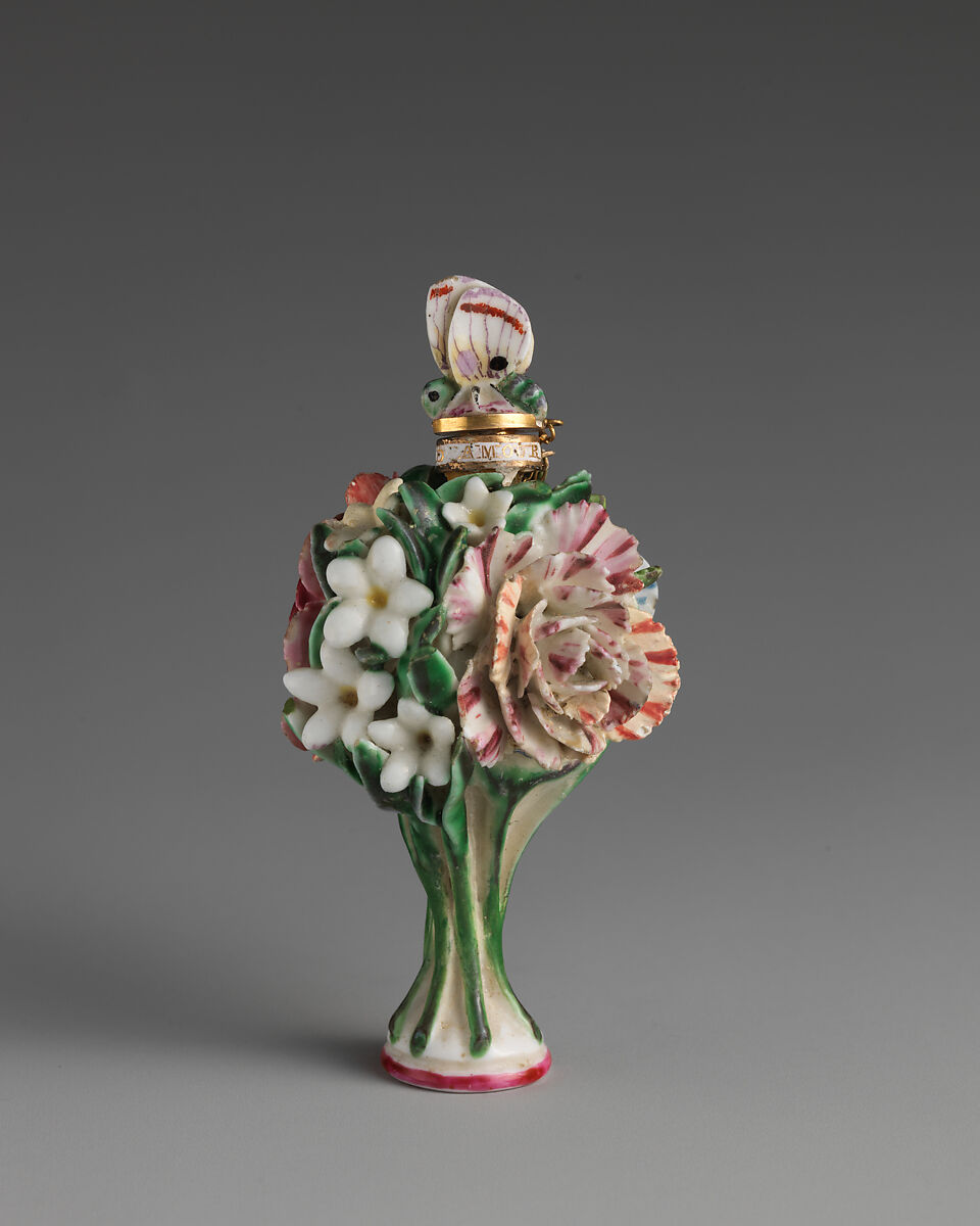 Scent bottle, Saint James&#39;s Factory (British, ca. 1748/49–1760), Soft-paste porcelain, British, London 