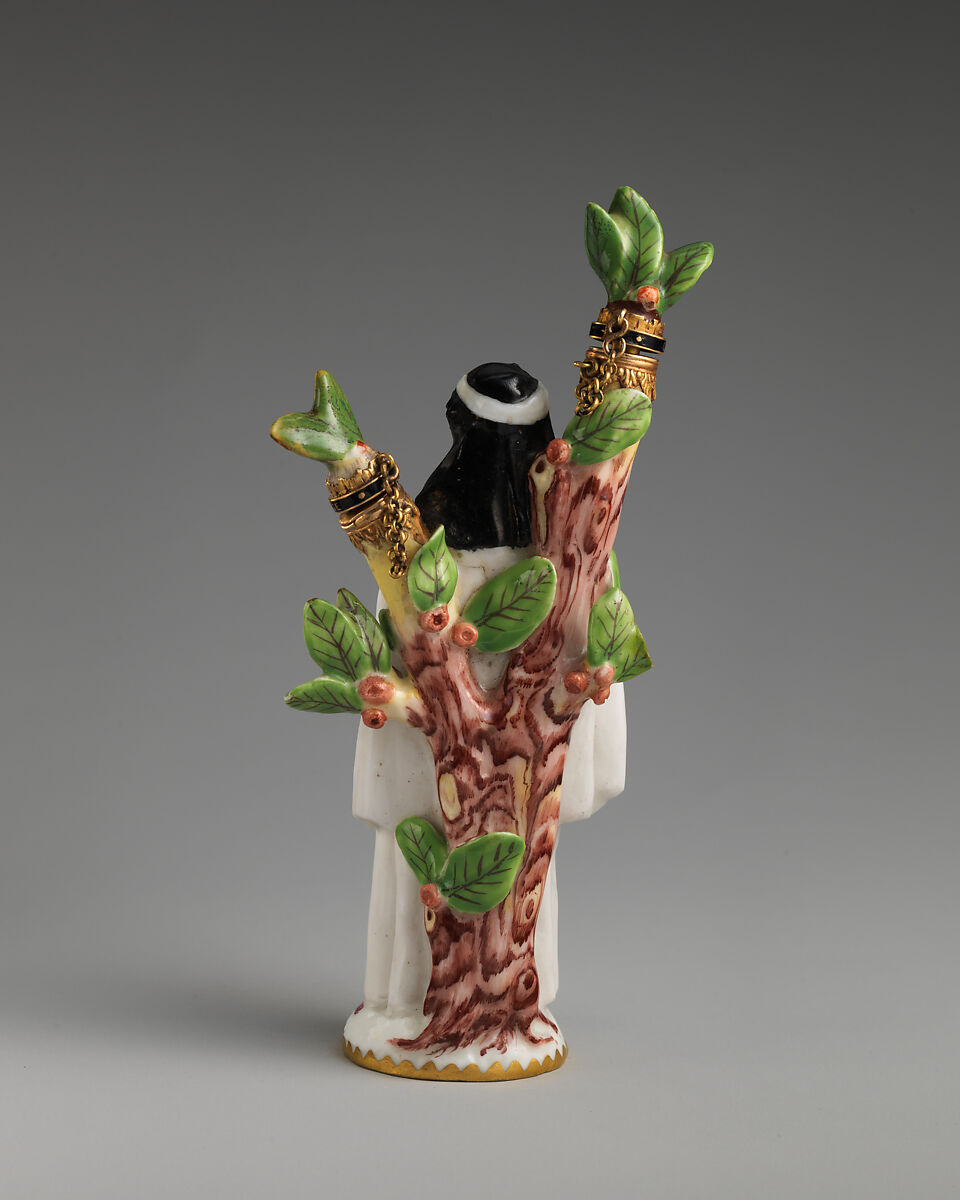 Scent bottle, Chelsea Porcelain Manufactory (British, 1745–1784, Red Anchor Period, ca. 1753–58), Soft-paste porcelain, British, Chelsea