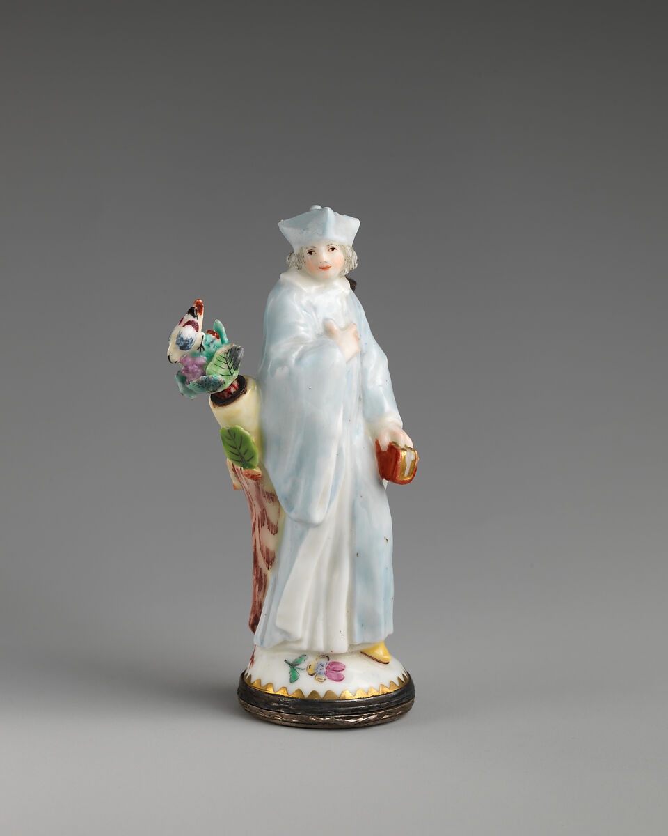 Scent bottle, Chelsea Porcelain Manufactory (British, 1745–1784, Red Anchor Period, ca. 1753–58), Soft-paste porcelain, British, Chelsea