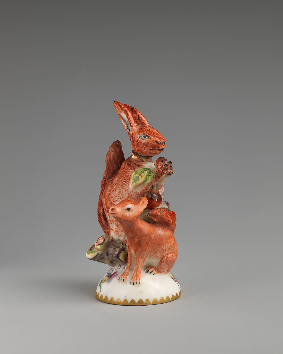 Scent bottle, Chelsea Porcelain Manufactory (British, 1745–1784, Red Anchor Period, ca. 1753–58), Soft-paste porcelain, British, Chelsea 