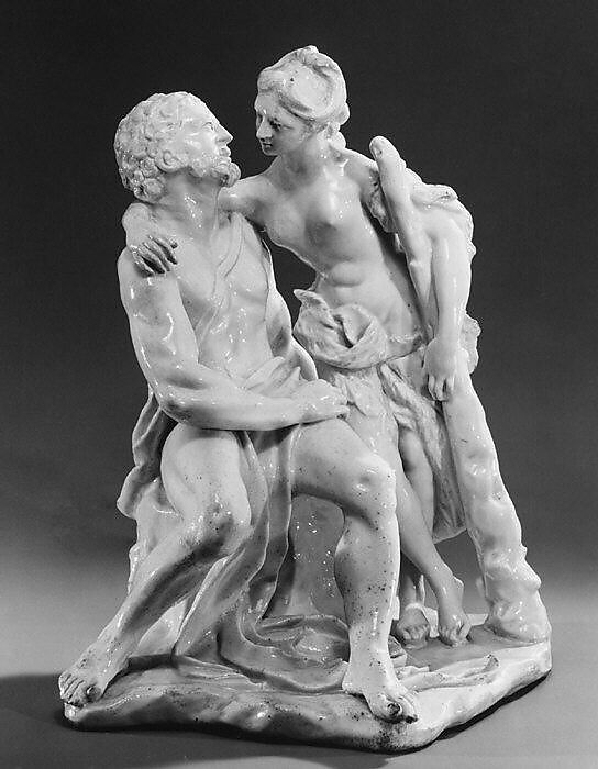 Hercules and Omphale, Saint James's Factory (British, ca. 1748/49–1760), Soft-paste porcelain, British