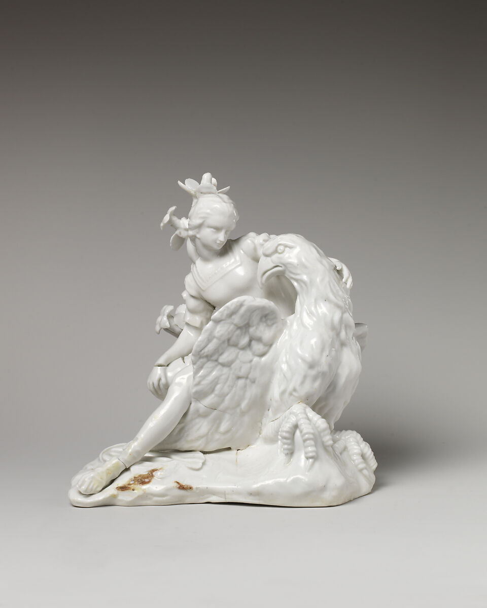 Ganymede and the Eagle, Saint James's Factory  British, Soft-paste porcelain, British, London