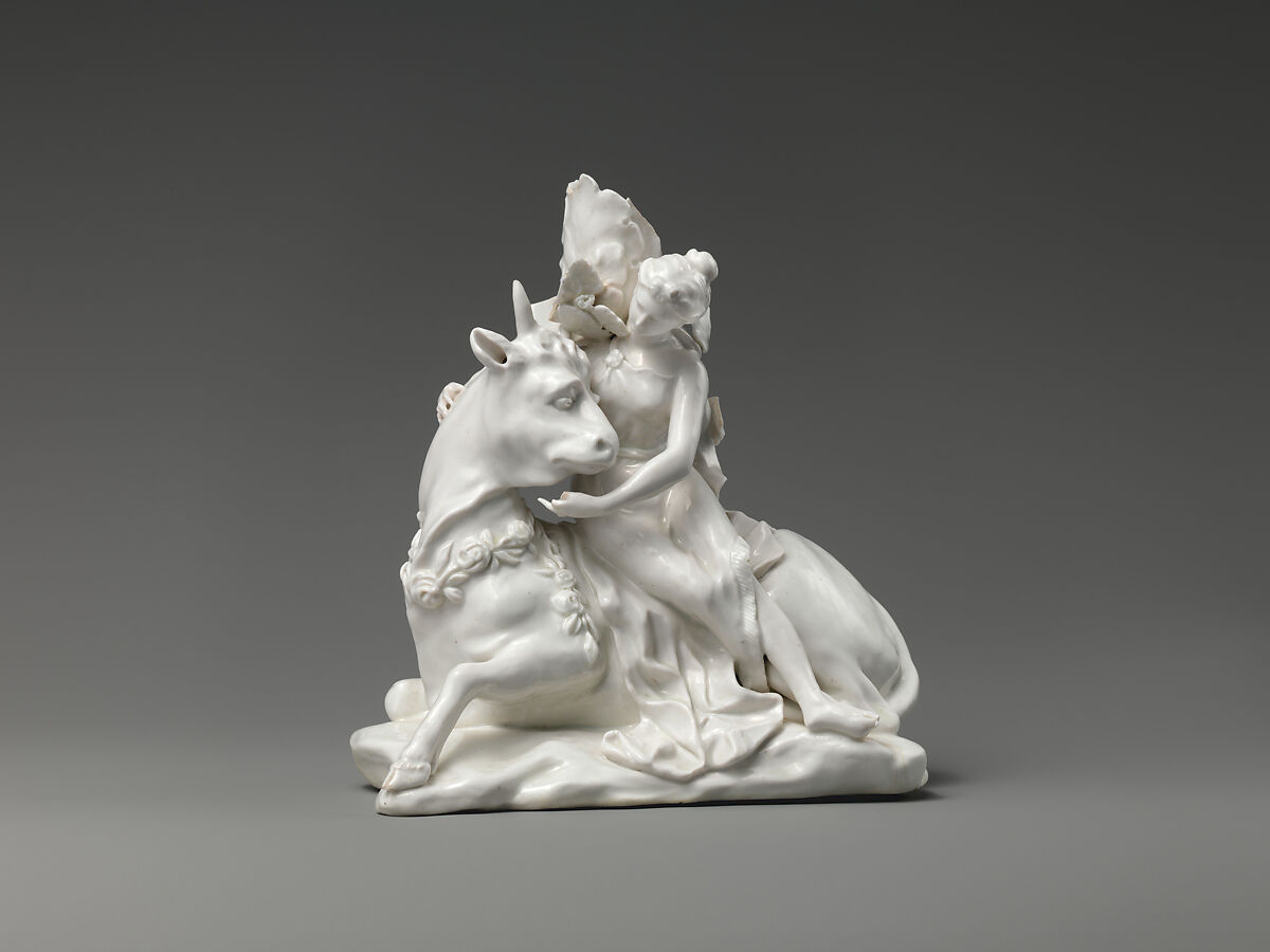 Europa and the Bull, Saint James&#39;s Factory (British, ca. 1748/49–1760), Soft-paste porcelain, British, London 