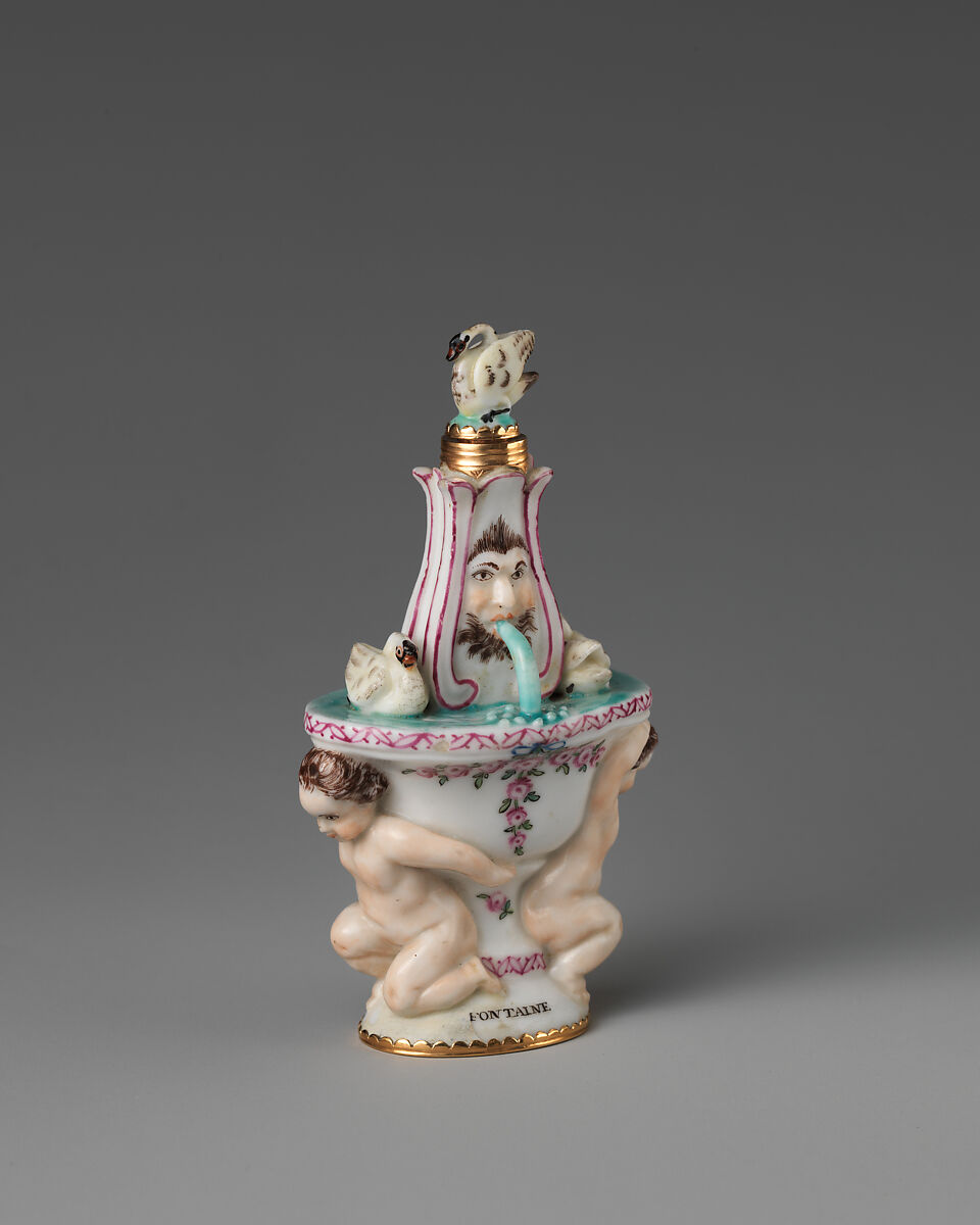 Scent bottle, Saint James&#39;s Factory (British, ca. 1748/49–1760), Soft-paste porcelain, British, London 