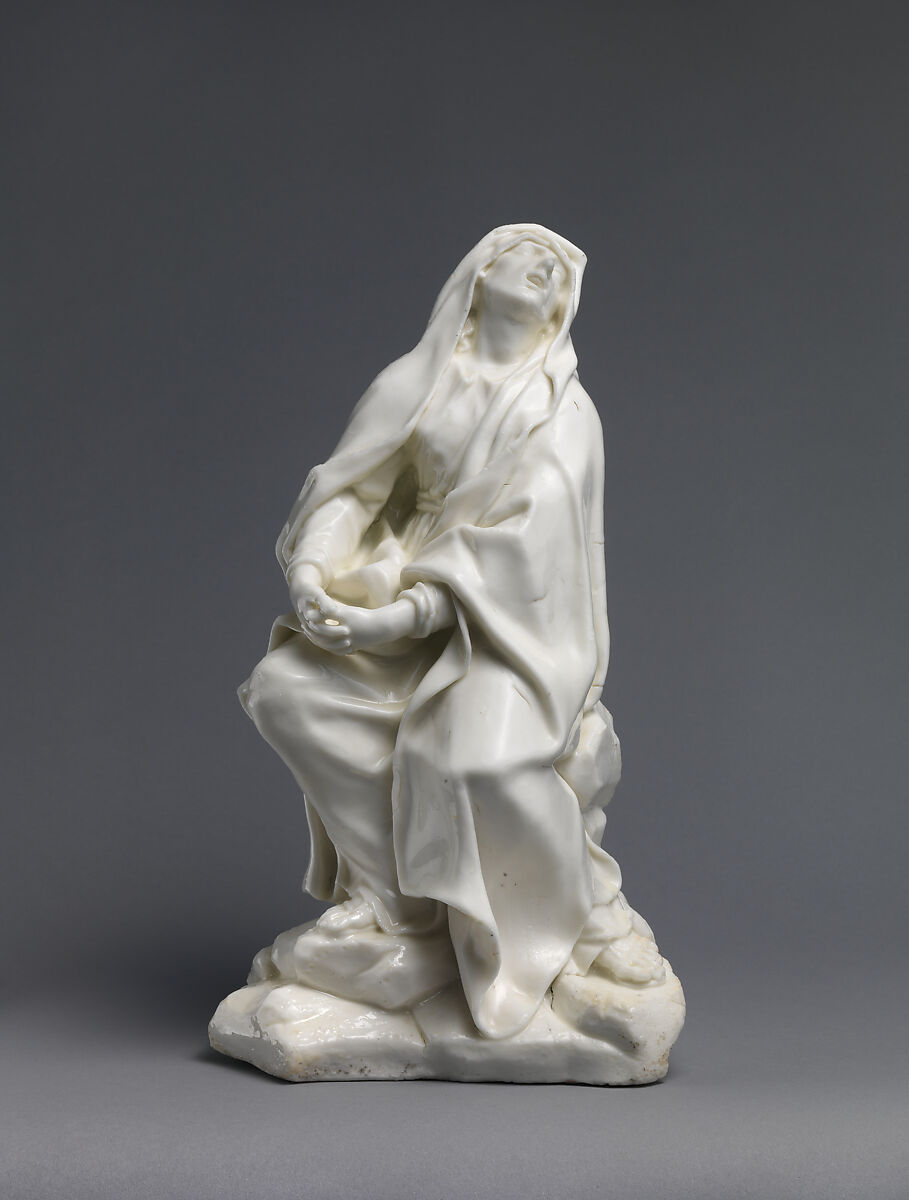 The Mourning Virgin, Capodimonte Porcelain Manufactory (Italian, 1740/43–1759), Soft-paste porcelain, Italian, Naples 