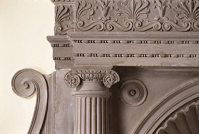 Wall fountain, Simone Mosca (Italian, Settignano 1492–1553 Orvieto), Grey sandstone (pietra serena), Italian, Florence