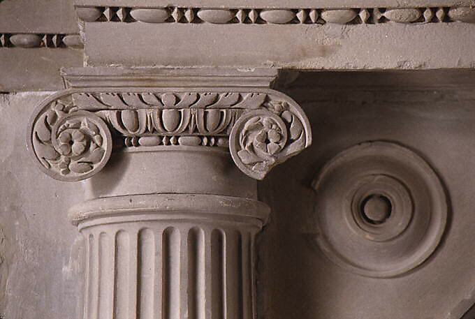 Wall fountain, Simone Mosca (Italian, Settignano 1492–1553 Orvieto), Grey sandstone (pietra serena), Italian, Florence