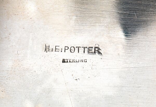 Casket, Horace E. Potter (American, 1873–1948), Silver with inset blue stones, American