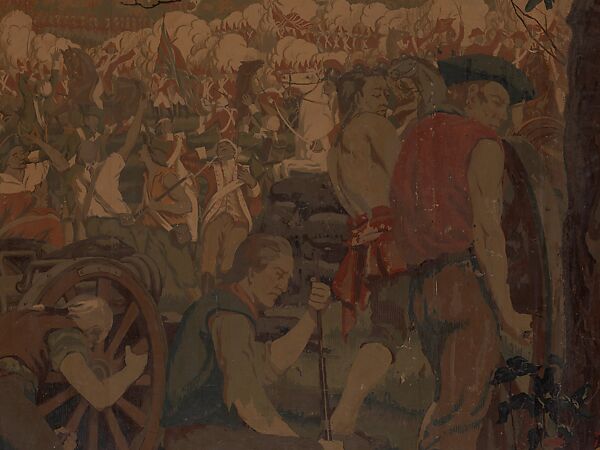 The Battle of Harlem Heights, 1776, Herter Looms, Oil paint on canvas, American